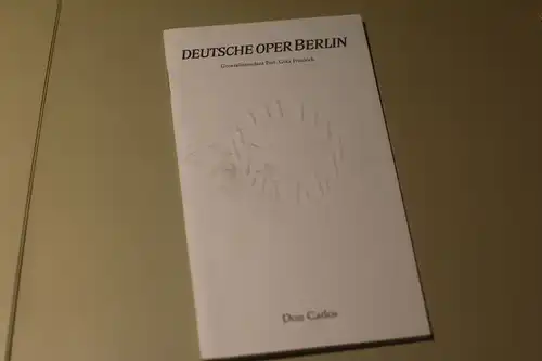 Deutsche Oper Berlin Programmheft Don Carlos
