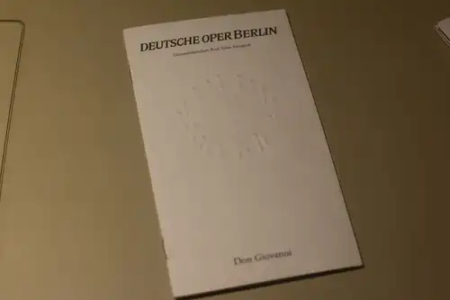 Deutsche Oper Berlin Programmheft Don Giovanni