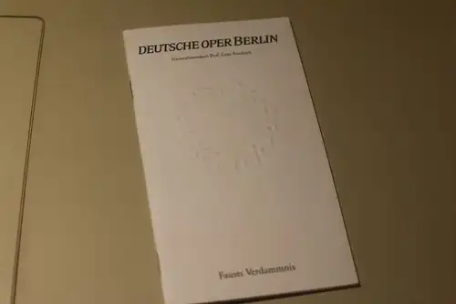 Deutsche Oper Berlin Programmheft Faust Verdammnis