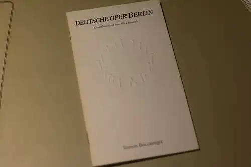 Deutsche Oper Berlin Programmheft Simon Boccanegra