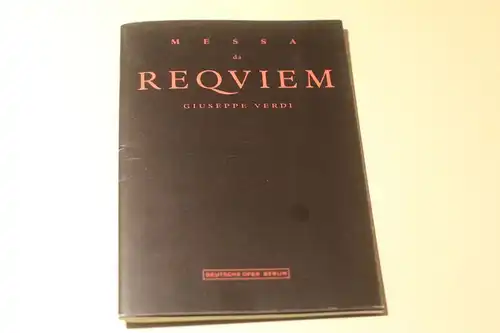 Messa da Reqviem Verdi Deutsche Oper Berlin Porgrammheft