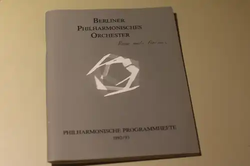 Berliner Philharmonisches Orchester Programm 1992-1993