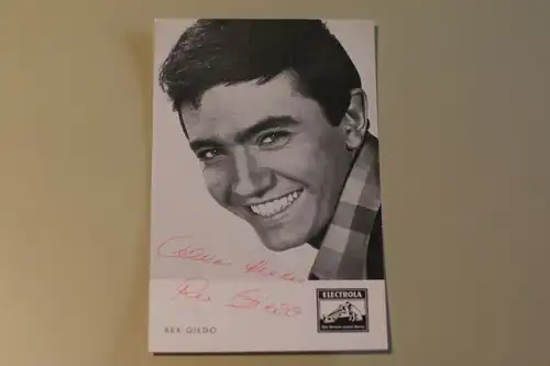 Rex Gildo alte Autogrammkarte signiert (Elektrola)