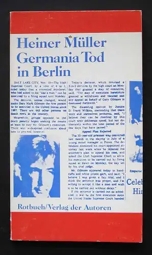 Heiner, Müller: Germania Tod in Berlin. Rotbuch.
