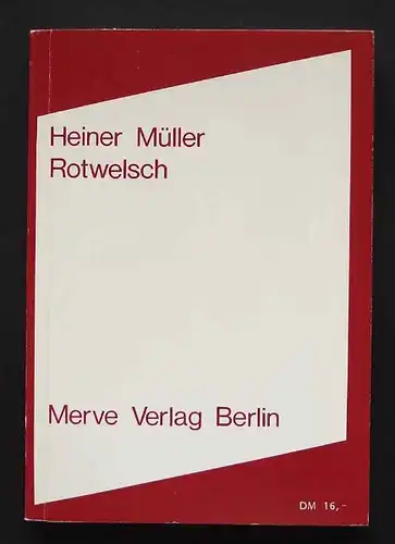 Heiner Müller: Rotwelsch. 1982