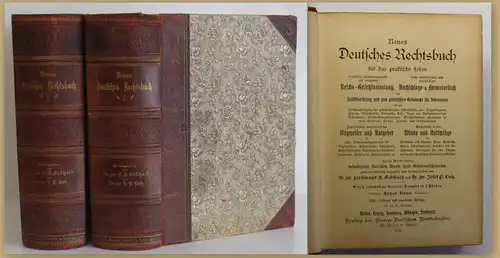 Gebhard/ Lutz Neues Deutsches Rechtsbuch für das praktische Leben 1900 2 Bde sf
