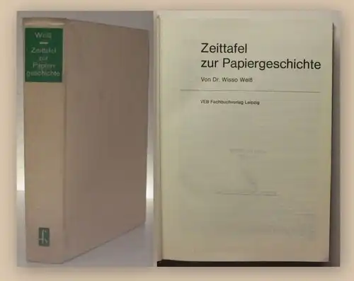 Weiß Zeittafel zur Papiergeschichte 1983 Geschichte Chronologie Papier xy