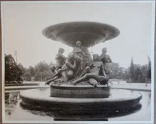 Fotografie Brunnen am Albertplatz 1908 Sachsen Ansicht Foto Dresden xz