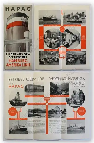Prospekt Hapag Bilder aus dem Betriebe der Hamburg Amerika Line um 1930 Reise xy