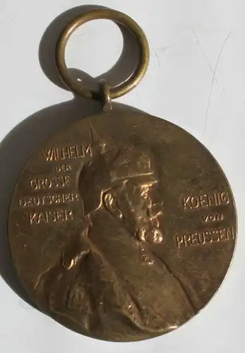 Medaille mit Öse 100. Geburtstag Kaiser Wilhelm König von Preußen 1897 Bronze sf