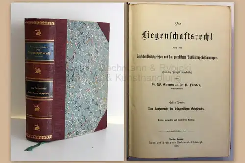 Turnau Förster Das Liegenschaftsrecht Deutschland Preußen Sachenrecht BGB 1906