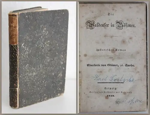 Glümer Die Waldenser in Böhmen Historischer Roman 1839 Erstausgabe Geschichte xz
