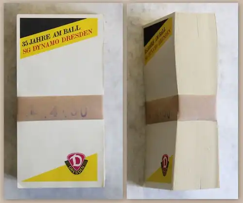 SGD Dynamo Dresden Notizblock Kellnerblock Werbeblock mit orig Bandarole 1988 xz