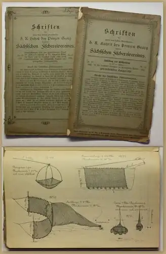 Orig. Broschüren Schriften des stehenden sächsischen Fischereivereines 1892 sf