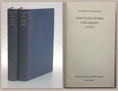 Heinrich v. Kleist Sämtliche Werke & Briefe 2 Bände 1965 Weltliteratur Klassiker