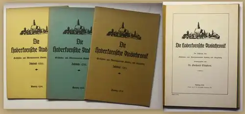 Stephan Die Haberkornsche Stadtchronik 3 Hefte 1934 Sachsen Kamenz Ortskunde xy