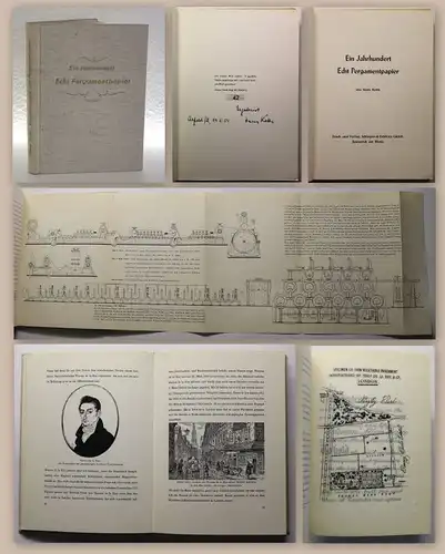 Kotte Ein Jahrhundert Echt Pergamentpapier 1954 Ex. 42/50 Papierherstellung xz