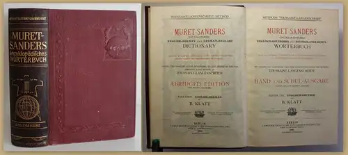 Klatt Muret-sanders Encyklopädisches Englisch-Deutsches Wörtberuch 1902 sf