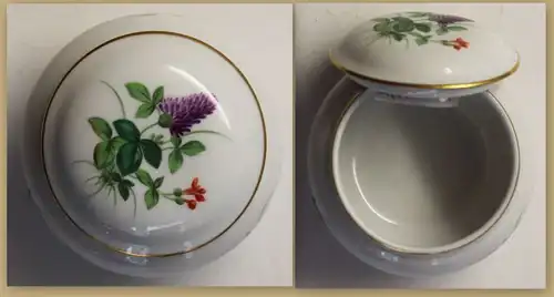 Dose Meißen mit Blumenmuster um 1934 3. Wahl Porzellan Keramik Deko Sachsen sf