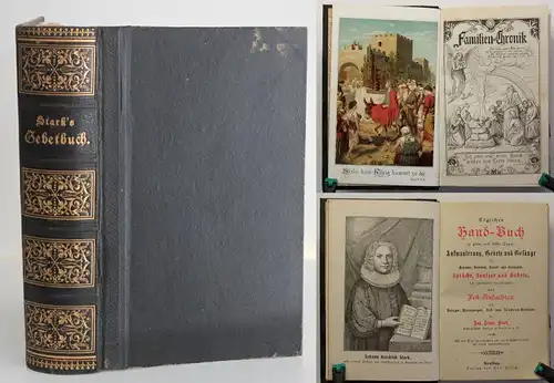 Stark Tägliches Handbuch/ Gebetsbuch um 1875 Religion Gesänge Gesellschaft sf
