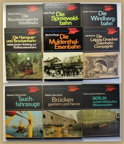 Konvolut Transpress-Verkehrsgeschichte 9 Bde um 1980 Technik Eisenbahn sf