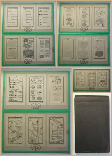 Ringel Handgezeichnete Zusammenstellung topografischen Karten 1877 Kartigrafie