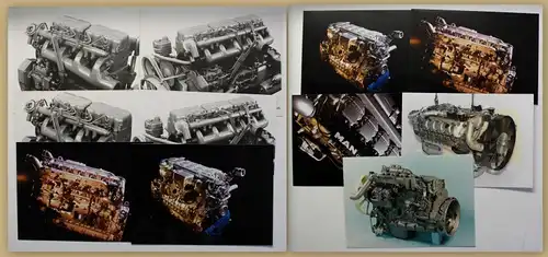 11 Original Fotos MAN-Motoren um 1960 Auto Technik Baureihen Geschichte sf