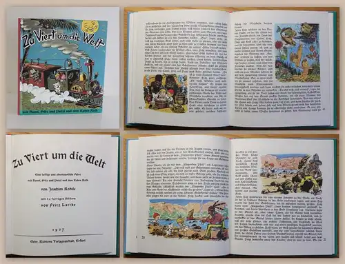 Rhode & Lattke Zu Viert um die Welt Hanni Fritz Putzi Kolk Kinderbuch Klassiker