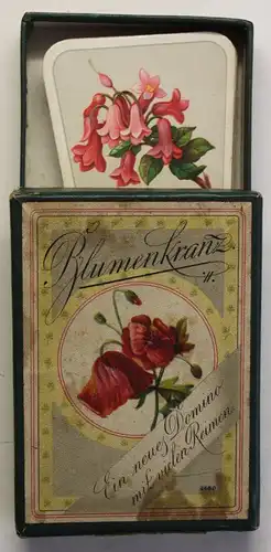 Sala-Spiele mit Rotsiegel Blumenkranz um 1910 Gesellschaft Domino Kartenspiel sf
