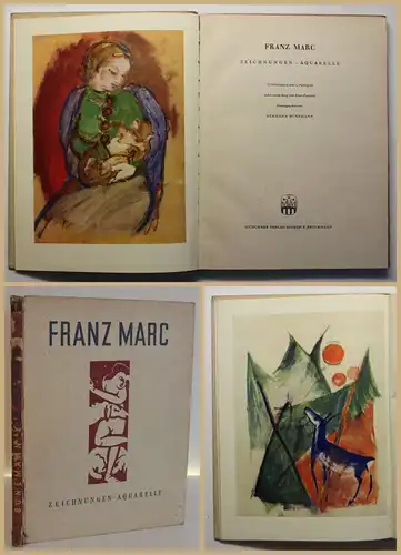 Bünemann Franz Marc Zeichnungen-Aquarelle 1948 Kunst Kultur Erstausgabe sf