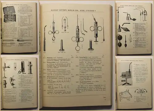 Detert Sonder-Preisliste D über Instrumente für Ohr, Nase, Hals um 1910 sf