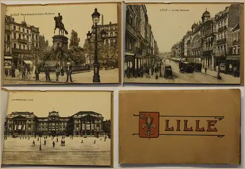12 Ansichten von Lille um 1920 Frankreich Geografie Ortskunde Geographie sf