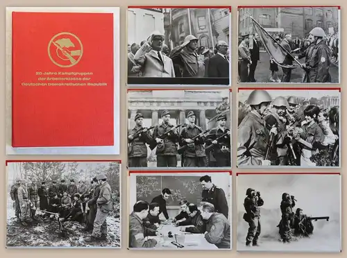 17 Orig Fotografien DDR Militär Militaria Soldat 20 Jahre Kampfgruppen 1973 Foto