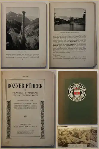 Wolff Bozner Führer um 1930 Südtirol Ortskunde Landeskunde Geografie Reise sf