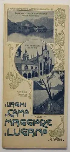 Original Prospekt Lugano 1913 Schweiz Landeskunde Ortskunde Reise Geografie sf