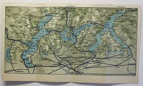 Original Prospekt Lugano 1913 Schweiz Landeskunde Ortskunde Reise Geografie sf