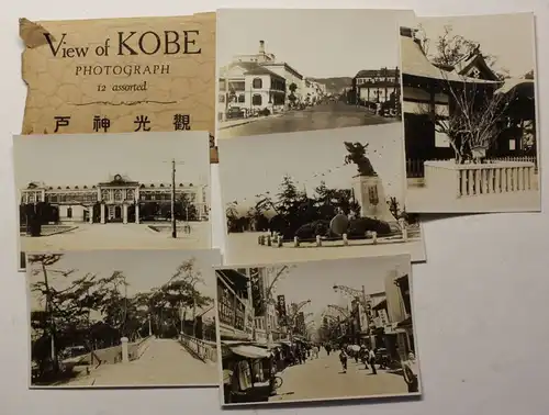 12 Originalfotografien von Kobe Japan um 1930 Geografie Architektur Fotokunst sf