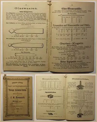 Original Prospekt Preisliste von den Thüringer Holzwaaren-Fabriken 1884 sf