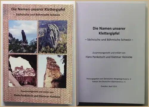 Panotsch/Heinicke Die Namen unserer Klettergipfel 2013 Geografie Ortskunde sf