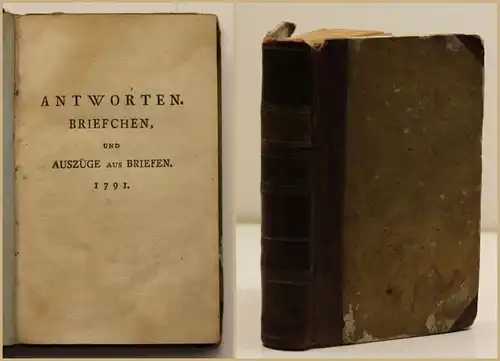 Lavater Handbibliothek für Freunde Jhg. 2 heft 2 Antworten Briefchen 1791 sf