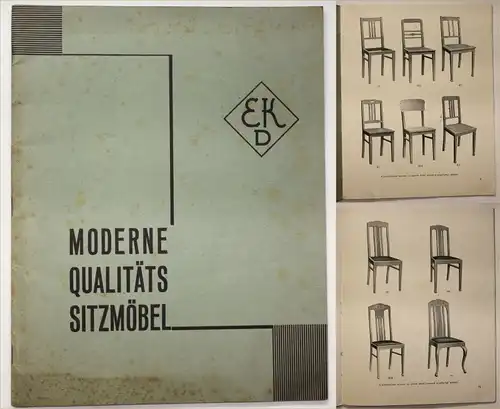 Original Katalog von Ernst Kreber Moderne Qualitäts Sitzmöbel um 1930 sf