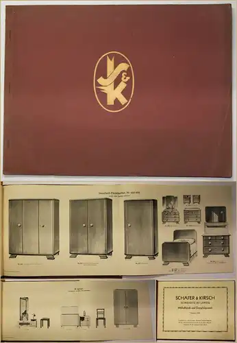 Original Katalog von Schäfer & Kirsch Möbelfabrik Schlafzimmermöbel um 1930 sf