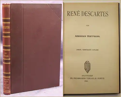 Frommanns Klassiker der Philosophie Band 18 Rene Descartes 1923 Wissen sf