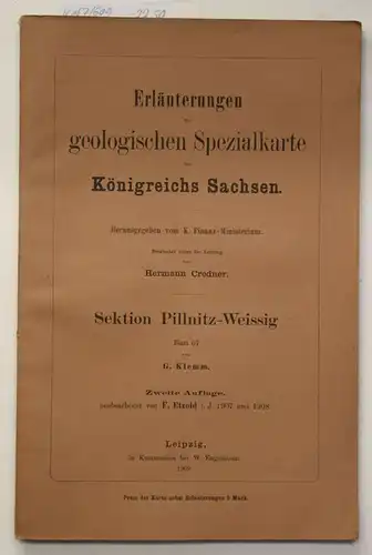 Erläuterungen geolog. Spezialkarte Sachsen Nr. 67 Blatt Pillnitz-Weissig 1909 sf