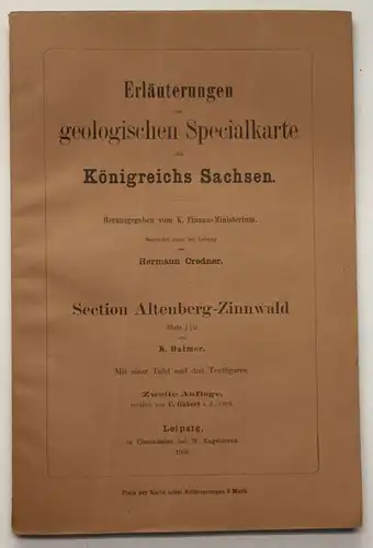 Erläuterungen geolog. Spezialkarte Sachsen Nr. 119 Blatt Altenberg 1908 sf
