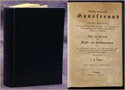 Richter Neuester medicinischer Hausfreund für Stadt-& Landbewohner 1836 sf