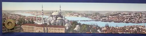 Kolorierte Lithografie Panorama von Constantinopel AK 1910 Chromolithographie sf