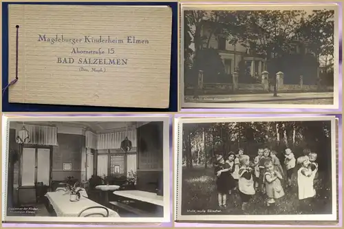Postkarten Album des Magdeburger Kinderheim Elmen 10 Ansichten um 1950 sf