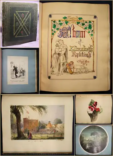Reddish Liber amicorum - Album of Elizabeth Reddish 1849-1869 Stammbuch sf