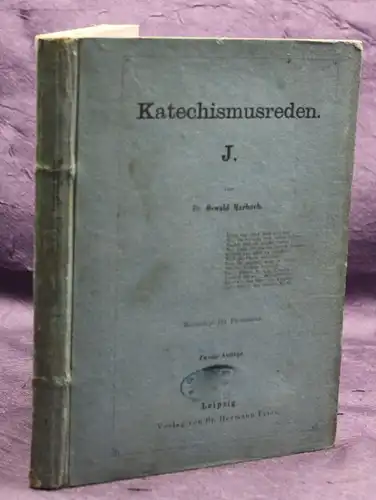 Marbach Katechismusreden 1861Geschichte Religion Glauben Gesellschaft sf